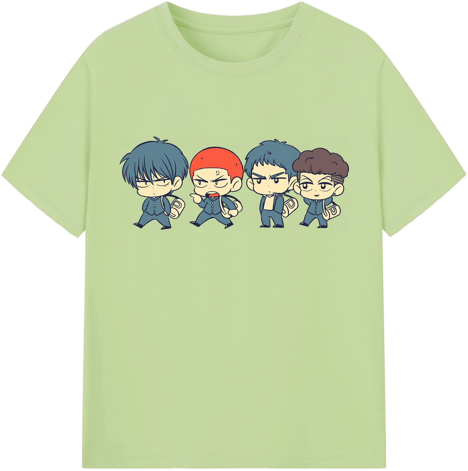 SLAM DUNK／スラムダンク 綿100％半袖Tシャツ（フロントプリント）